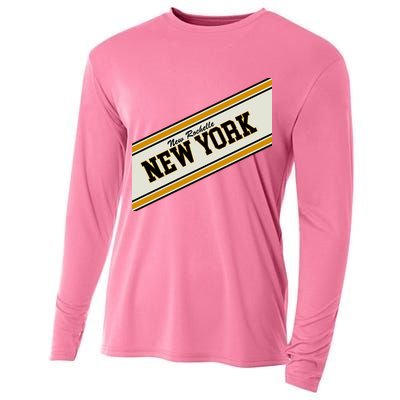 New Rochelle New York Varsity Logo Cooling Performance Long Sleeve Crew