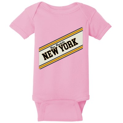 New Rochelle New York Varsity Logo Baby Bodysuit