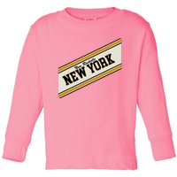 New Rochelle New York Varsity Logo Toddler Long Sleeve Shirt