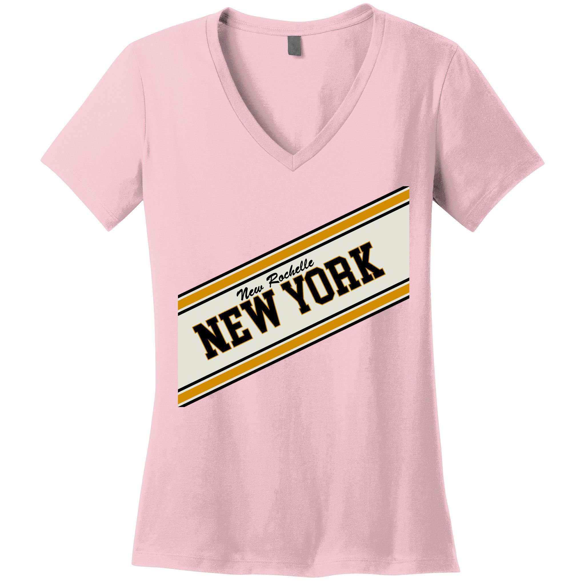 New Rochelle New York Varsity Logo Women's V-Neck T-Shirt