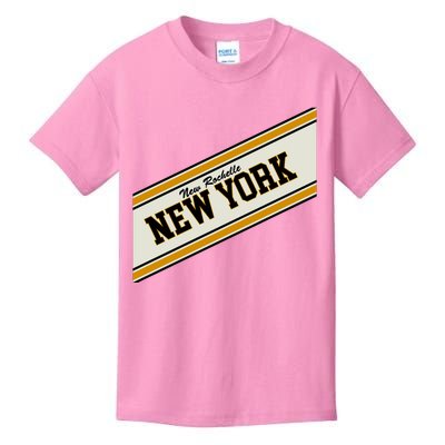 New Rochelle New York Varsity Logo Kids T-Shirt