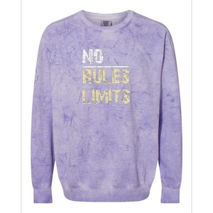 No Rules No Limits Colorblast Crewneck Sweatshirt