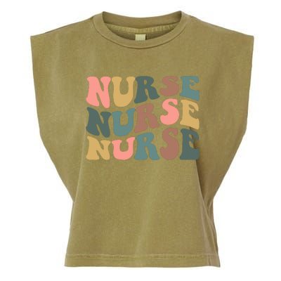 Nurse, Retro Nurse Garment-Dyed Women's Muscle Tee