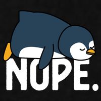  Nope Relaxed Not Today Funny Lazy Penguin Meme Ladies PosiCharge Tri-Blend Wicking Tank