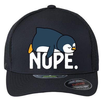  Nope Relaxed Not Today Funny Lazy Penguin Meme Flexfit Unipanel Trucker Cap