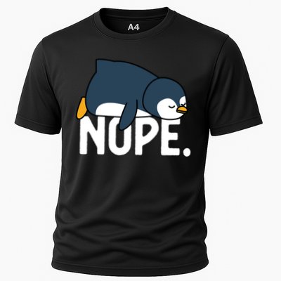 Nope Relaxed Not Today Funny Lazy Penguin Meme Performance Shirt
