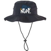  Nope Relaxed Not Today Funny Lazy Penguin Meme Bucket Hat