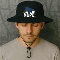 Nope Relaxed Not Today Funny Lazy Penguin Meme Bucket Hat