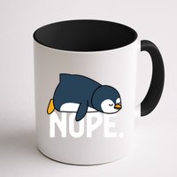  Nope Relaxed Not Today Funny Lazy Penguin Meme Mug