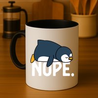  Nope Relaxed Not Today Funny Lazy Penguin Meme Mug
