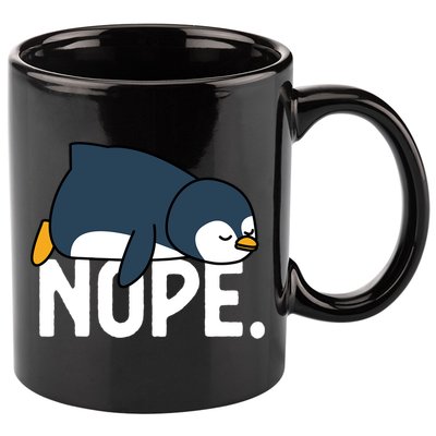  Nope Relaxed Not Today Funny Lazy Penguin Meme 11oz C Handle Ceramic Mug