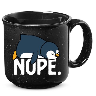  Nope Relaxed Not Today Funny Lazy Penguin Meme 15oz Campfire Ceramic Mug