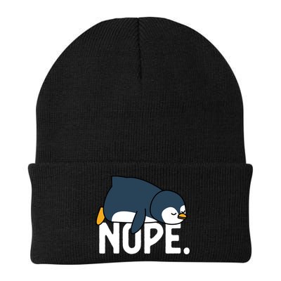 Nope Relaxed Not Today Funny Lazy Penguin Meme Beanie