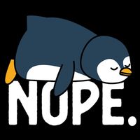  Nope Relaxed Not Today Funny Lazy Penguin Meme Flat Bill Trucker Hat