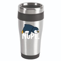  Nope Relaxed Not Today Funny Lazy Penguin Meme 16oz Travel Tumbler