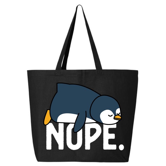  Nope Relaxed Not Today Funny Lazy Penguin Meme 25L Jumbo Tote