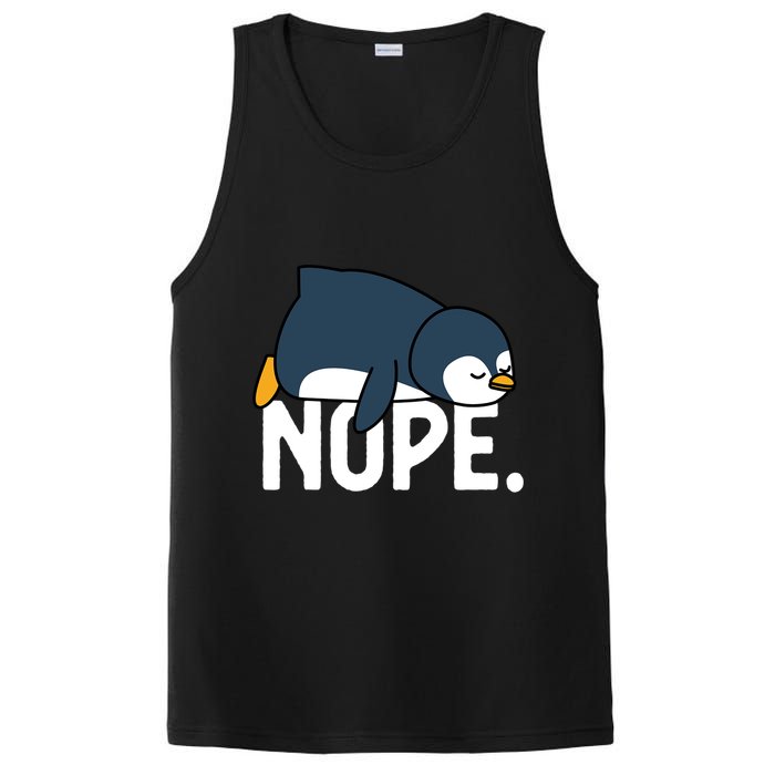  Nope Relaxed Not Today Funny Lazy Penguin Meme PosiCharge Competitor Tank