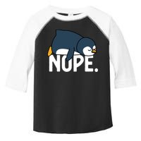  Nope Relaxed Not Today Funny Lazy Penguin Meme Toddler Fine Jersey T-Shirt