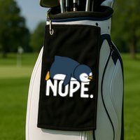  Nope Relaxed Not Today Funny Lazy Penguin Meme Golf Towel