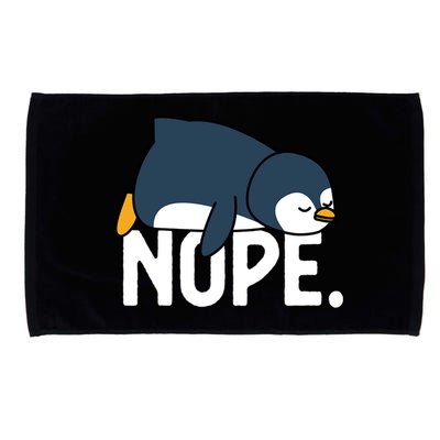  Nope Relaxed Not Today Funny Lazy Penguin Meme Microfiber Hand Towel