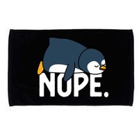  Nope Relaxed Not Today Funny Lazy Penguin Meme Microfiber Hand Towel