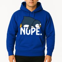  Nope Relaxed Not Today Funny Lazy Penguin Meme Hoodie