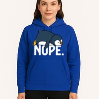  Nope Relaxed Not Today Funny Lazy Penguin Meme Hoodie