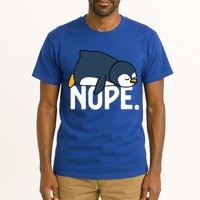  Nope Relaxed Not Today Funny Lazy Penguin Meme Tall T-Shirt
