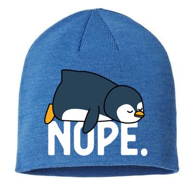  Nope Relaxed Not Today Funny Lazy Penguin Meme Sustainable Beanie