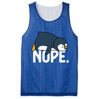  Nope Relaxed Not Today Funny Lazy Penguin Meme Mesh Reversible Basketball Jersey Tank
