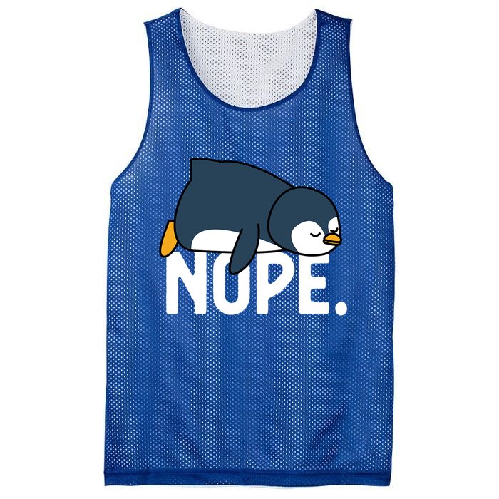  Nope Relaxed Not Today Funny Lazy Penguin Meme Mesh Reversible Basketball Jersey Tank