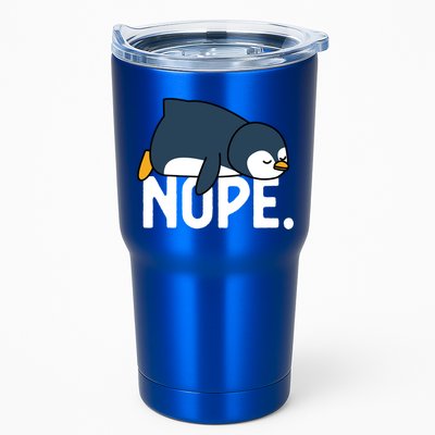  Nope Relaxed Not Today Funny Lazy Penguin Meme Tumbler