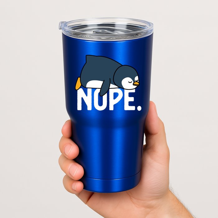  Nope Relaxed Not Today Funny Lazy Penguin Meme Tumbler