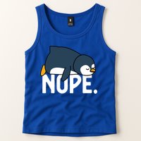  Nope Relaxed Not Today Funny Lazy Penguin Meme Tank Top