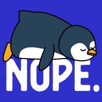  Nope Relaxed Not Today Funny Lazy Penguin Meme Infant Baby Jersey Bodysuit