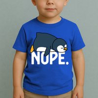  Nope Relaxed Not Today Funny Lazy Penguin Meme Toddler T-Shirt
