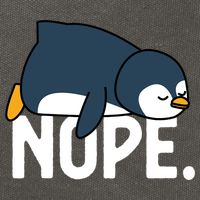  Nope Relaxed Not Today Funny Lazy Penguin Meme Cotton Canvas Backpack