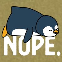  Nope Relaxed Not Today Funny Lazy Penguin Meme Garment-Dyed Women's Muscle Tee