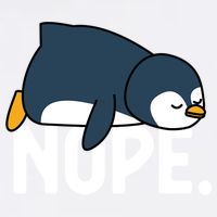  Nope Relaxed Not Today Funny Lazy Penguin Meme Garment-Dyed Sweatshirt
