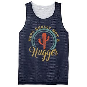 Nope Really Not A Hugger Cactus Funny Sarcastic Meme Idea Mesh Reversible Basketball Jersey Tank