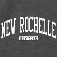 New Rochelle New York NY College University Style Vector Backpack