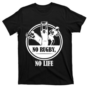 No Rugby No Life Gift For Rugby Player American Football T-Shirt