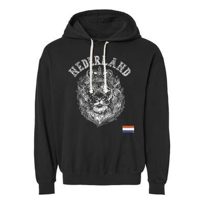 Nederland Reto Netherlands Lion Holland Dutch Garment-Dyed Fleece Hoodie