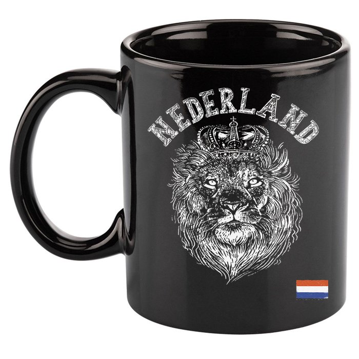 Nederland Reto Netherlands Lion Holland Dutch 11oz C Handle Ceramic Mug