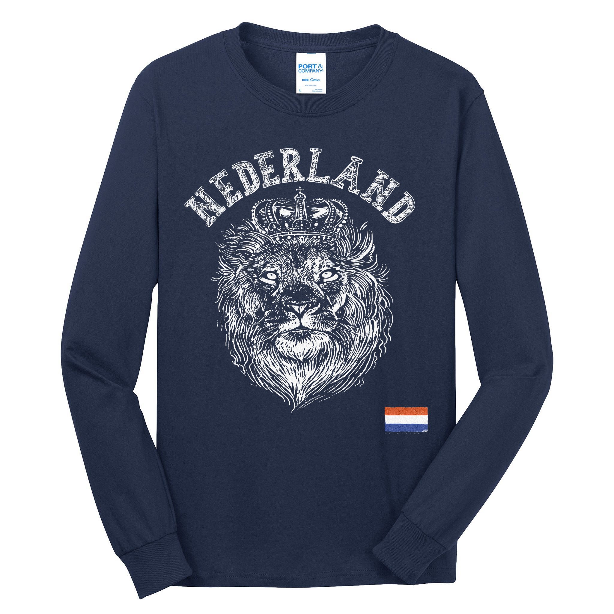 Nederland Reto Netherlands Lion Holland Dutch Tall Long Sleeve T-Shirt