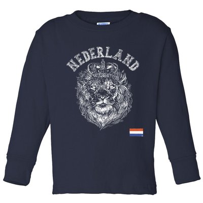 Nederland Reto Netherlands Lion Holland Dutch Toddler Long Sleeve Shirt