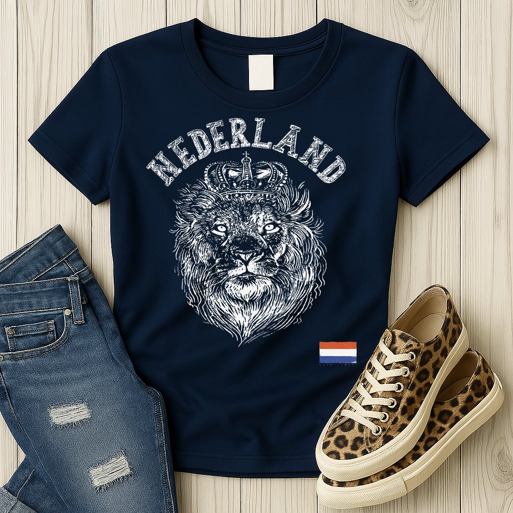 Nederland Reto Netherlands Lion Holland Dutch Womens T-Shirt
