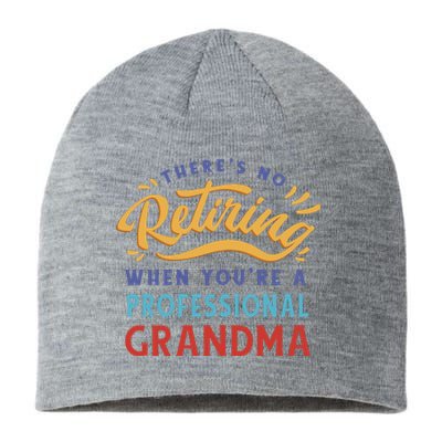 No Retiring Professional Grandma Funny Gift Sustainable Beanie