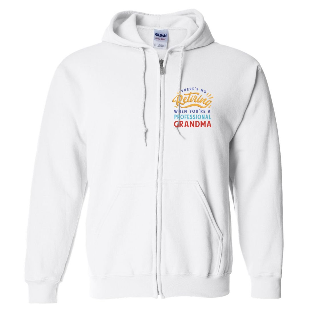 No Retiring Professional Grandma Funny Gift Full Zip Hoodie