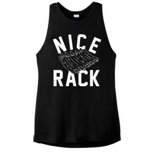 Nice Rack Ribs Bbq Lover Funny Ladies PosiCharge Tri-Blend Wicking Tank